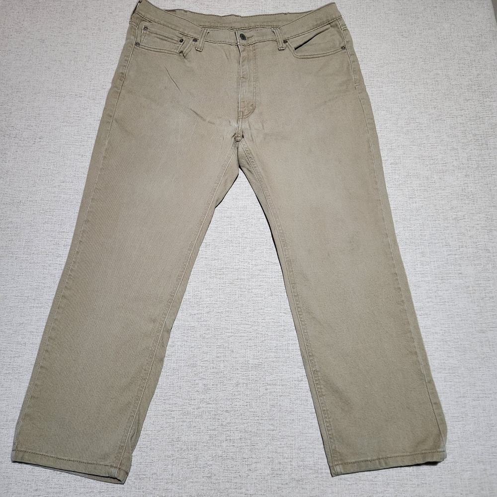 Levi's 541 Athletic Taper Pants Mens 38x30 Khaki Tan Stretch Twill 18181-0398